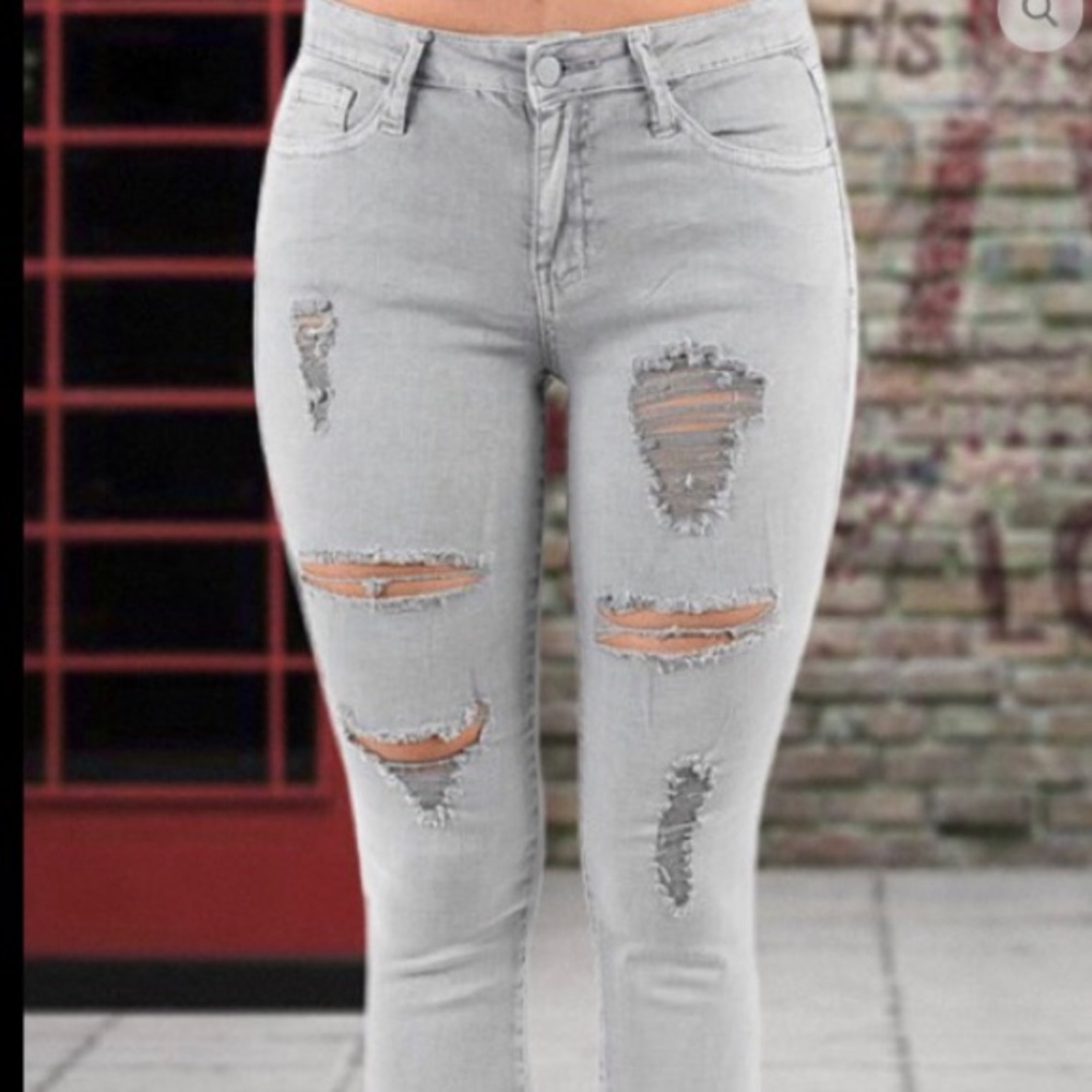 Grey Mid rise jeans